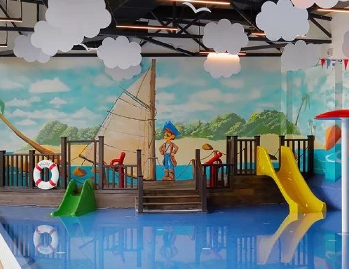 Детский бассейн с водными атракционами - Отель Alean Family Sputnik / Алеан Фэмили Спутник 